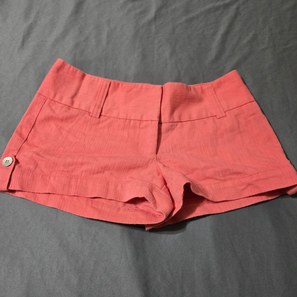 Guess Los Angeles Coral Micro Short Shorts Stretch Junior's Size 27 Bright